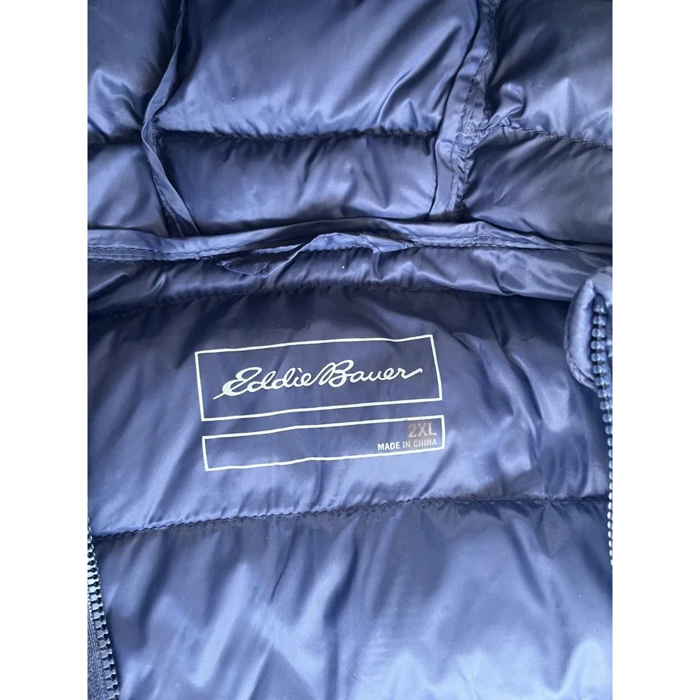 Eddie Bauer Womens 2XL CirrusLite Down Parka Navy Blue 650 Fill Puffer Jacket - Picture 5 of 8